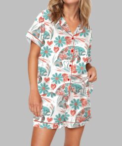 Boho Floral Manatee Pajama Set