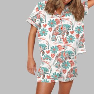 Alternative view of Boho Floral Manatee Pajama Set