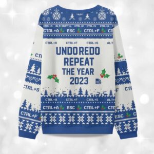 Alternative view of Bold Always Justified Word Ugly Christmas Sweater