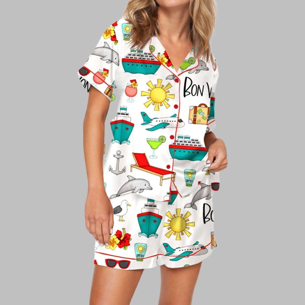 Bon Voyage Cruise Pajama Set For Women