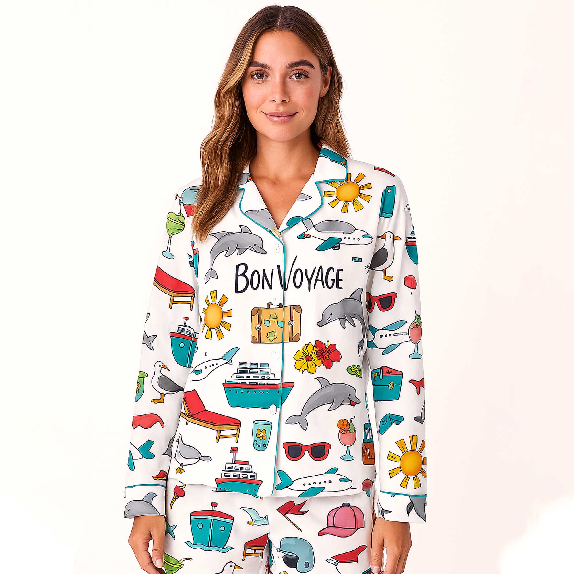 Alternative view of Bon Voyage Cruise Pajamas Set For Women