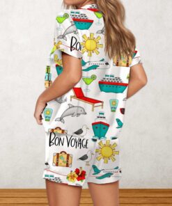 Alternative view of Bon Voyage Cruise Satin Pajama Set For Women