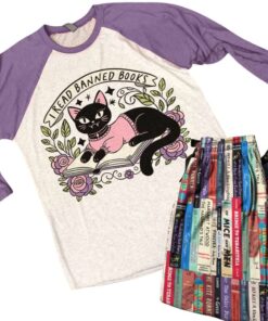 Book Lover Raglan Lounge Pajamas I Read Banned Books