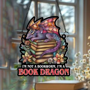 Alternative view of Book Lover Suncatcher Ornament - Personalized Gifts For Book Lover 031XQMH060125