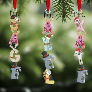 Alternative view of Book Teacher Alphabet Name Acrylic Ornament, Personalized Gifts For Christmas 03nata061125