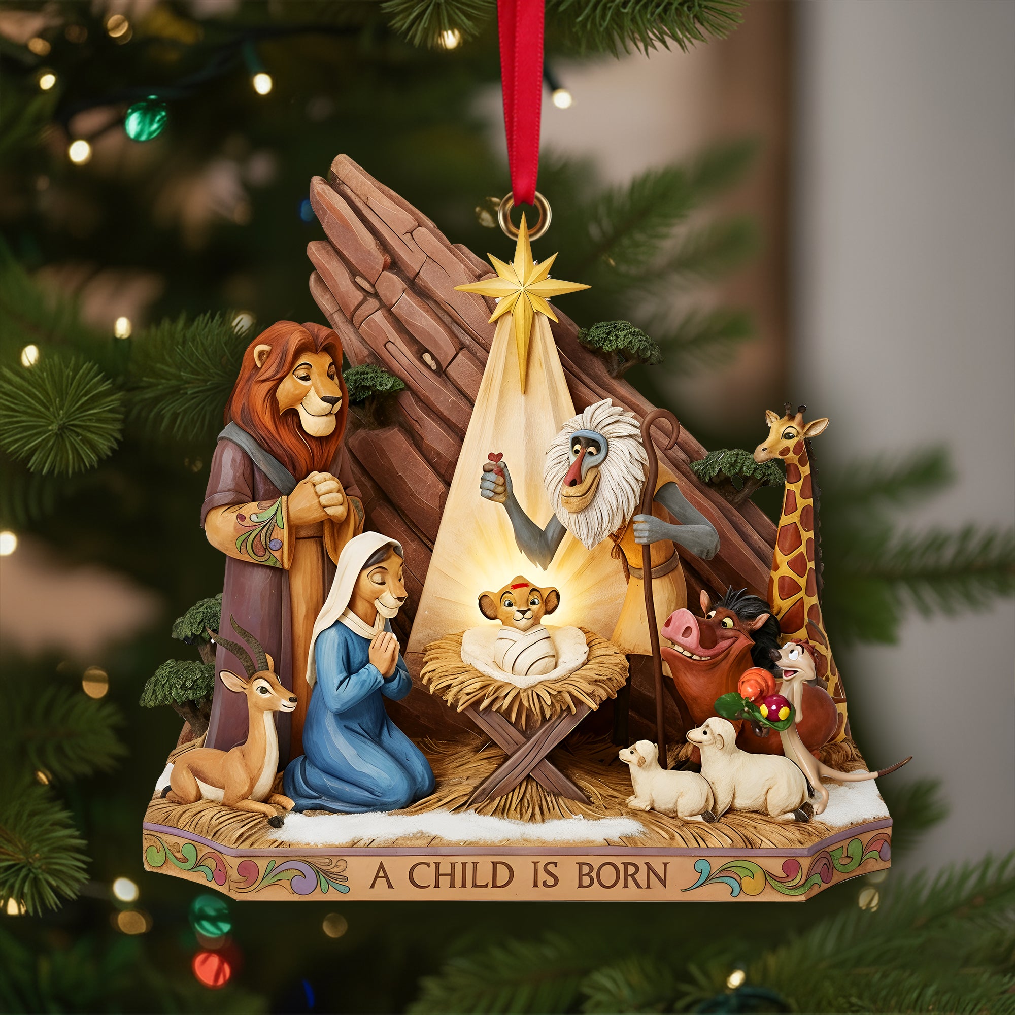 Born Of A Pride Nativity Christmas Ornament - Gifts For Movie Fans 05QHLU240925