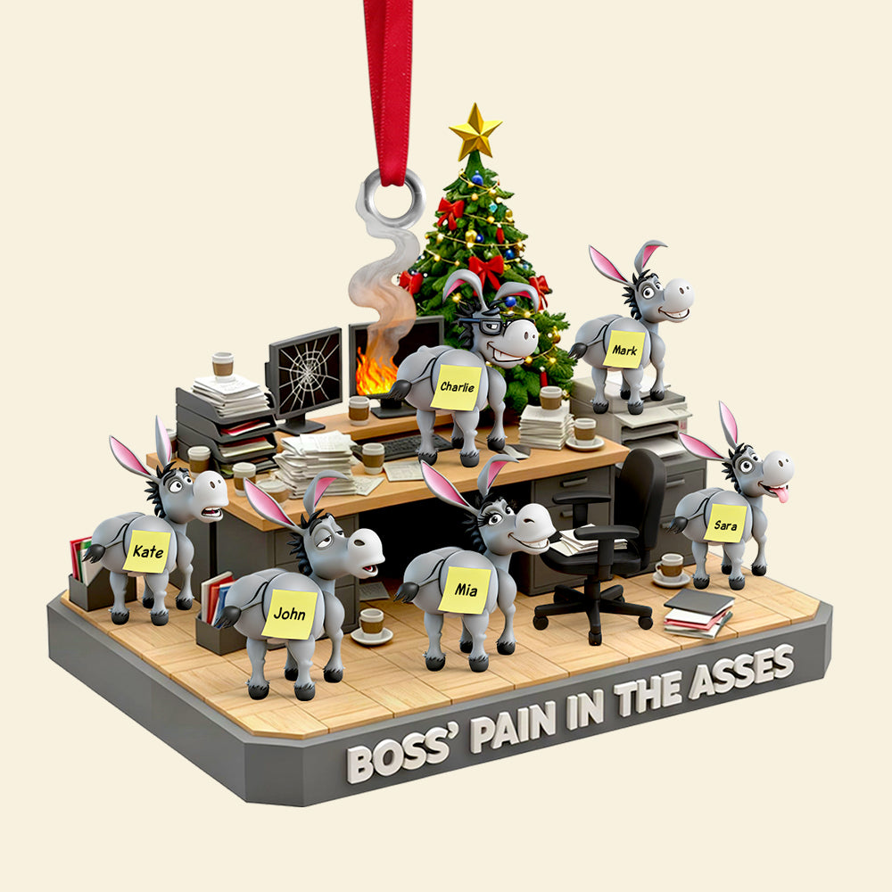 Boss’s Donkey Squad Christmas Ornament Personalized Gifts for Coworkers 02QHDT221025 - Image 4