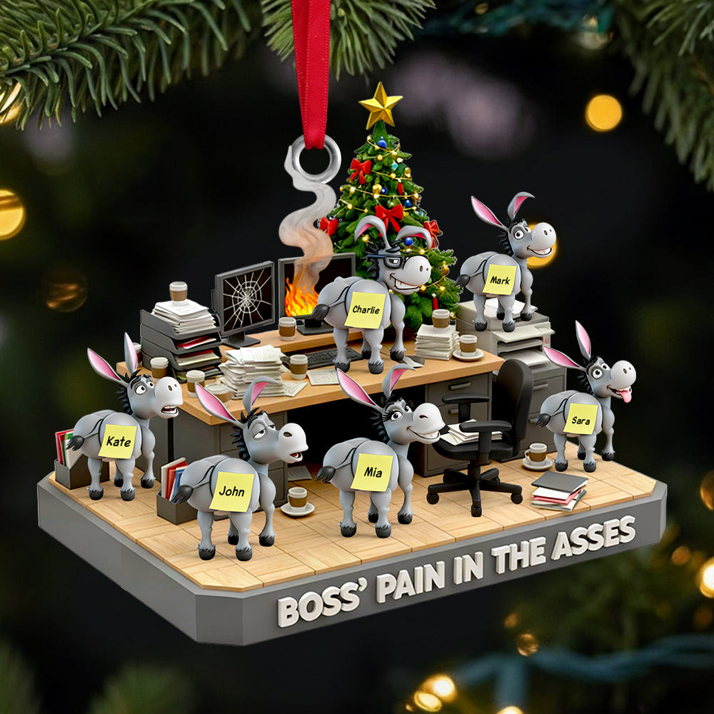 Boss’s Donkey Squad Christmas Ornament Personalized Gifts for Coworkers 02QHDT221025