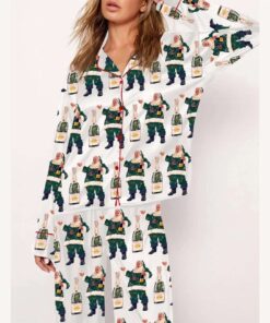Boujee Santa Champagne Christmas Pajama Set