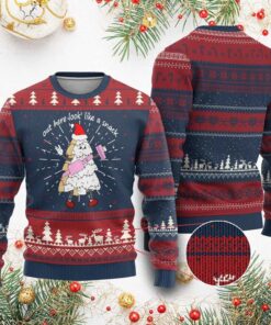 Boujee Tree Cake Out Here Lookin Like A Snack Ugly Christmas Sweater 