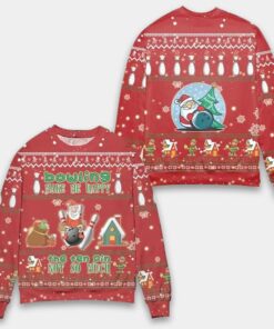 Bowling Makes Me Happy The Ten Pin Not So Much Ugly Christmas Sweater