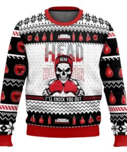 Boxing Head Hunter Ugly Christmas Sweater