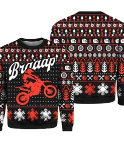 Braaap Moto Red Version Ugly Christmas Sweater 