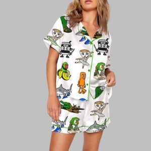 Alternative view of Brainrot Italian Character Print Pajama Set