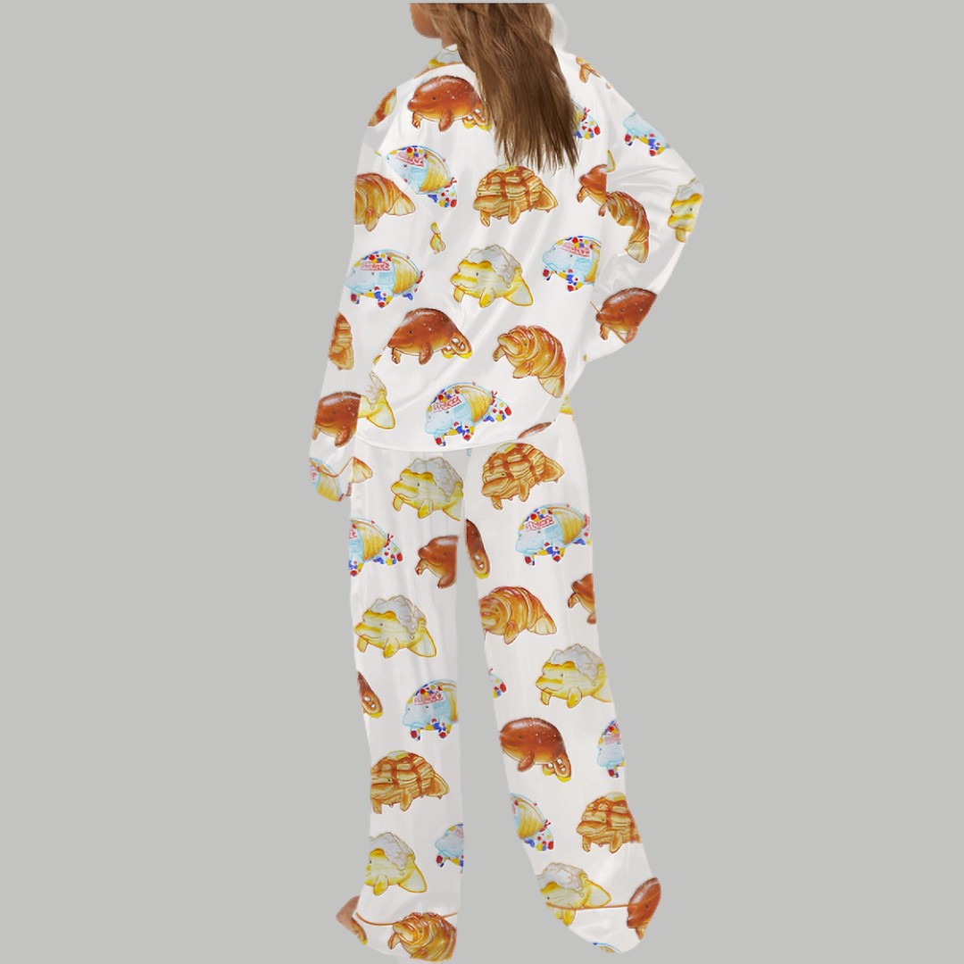 Bread Manatee Silky Satin Pajama Set - Image 3