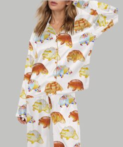 Bread Manatee Silky Satin Pajama Set