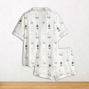 Alternative view of Breakfast Of Champs Short Sleeve Satin Pajama Set For Women
