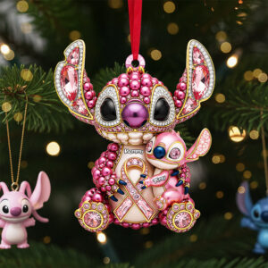 Alternative view of Breast Cancer Mom Ornament - Personalized Gifts For Mom 05nata060925