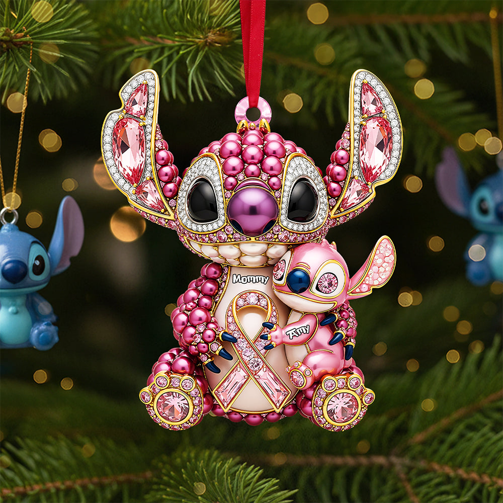 Breast Cancer Mom Ornament - Personalized Gifts For Mom 05nata060925