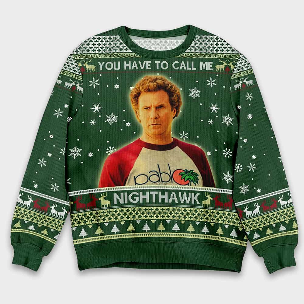 Brennan Huff You Have To Call Me Nighthawk Step Brothers Christmas Ugly Sweater