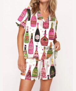 Bubble Champagne Bottles Pajama Set