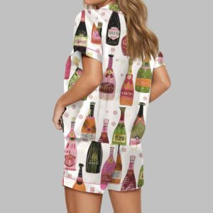 Alternative view of Bubble Champagne Bottles Satin Pajama Set