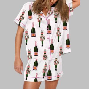 Bucket Nutcracker Champagne Short Sleeve Pajama Set