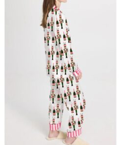 Alternative view of Bucket Nutcracker Print Satin Pajama Set For Women