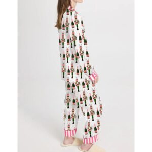 Alternative view of Bucket Nutcracker Print Satin Pajama Set For Women