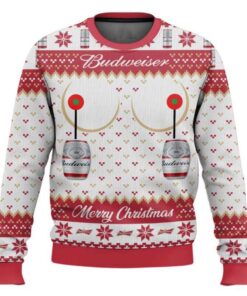 Budweiser Titties Funny Ugly Christmas Sweater