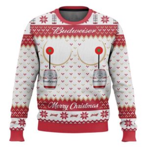 Budweiser Titties Funny Ugly Christmas Sweater