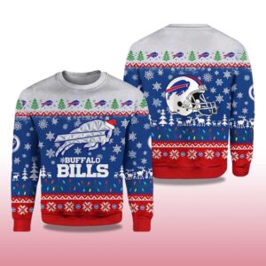 Alternative view of Buffalo Bills 2025-2026 Rivalries Cold Front Ugly Christmas Sweater