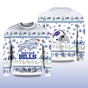 Alternative view of Buffalo Bills Rivalries Cold Front 2025 Ugly sweater