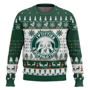 Buffalo Trace Titties Funny Ugly Christmas Sweater