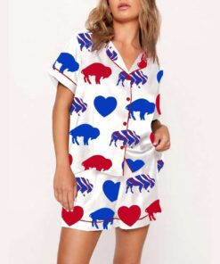Alternative view of Buffalo Zubaz Football Pajama Set