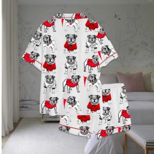 Alternative view of Bulldogs Football Satin Pajama Set