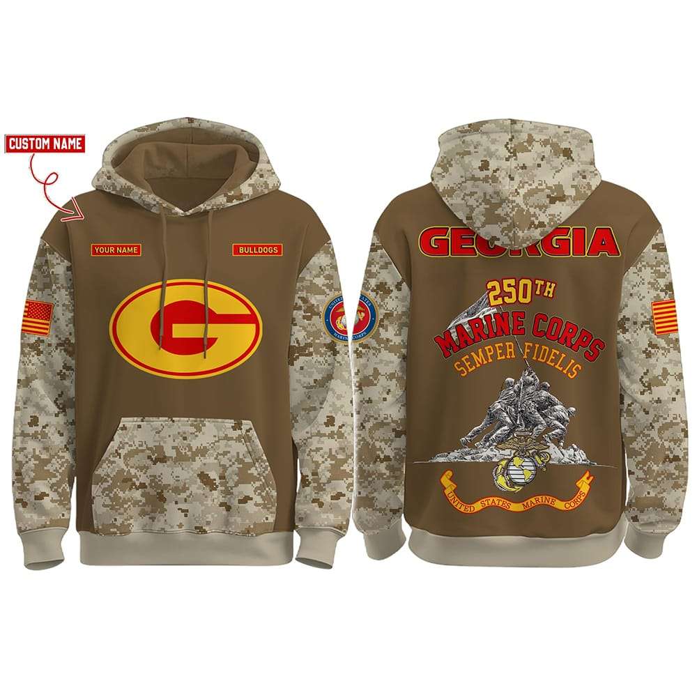 Bulldogs USMC 250th Birthday Hoodie 2025