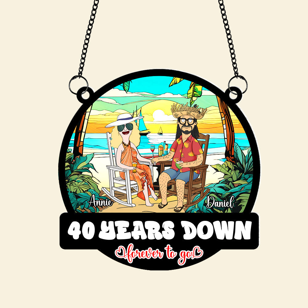 Burger Couple Suncatcher Ornament - Personalized Anniversary Gifts 03TOLU080225PA - Image 4