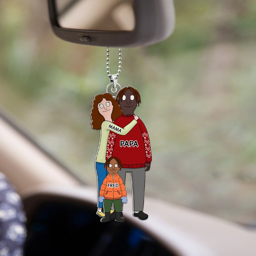 Burger Family Car Ornament - Personalized Gifts For Family 04qhhu241224hg - Image 3