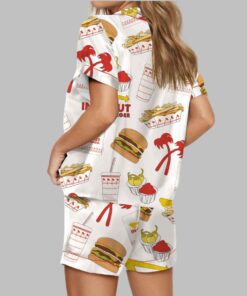 Alternative view of Burger Fast Food Satin Pajama Set