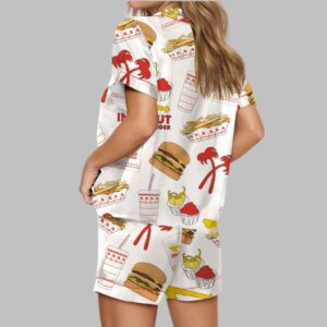Alternative view of Burger Fast Food Satin Pajama Set