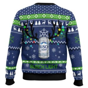 Alternative view of Busch Light Reindeer Ugly Christmas Sweater