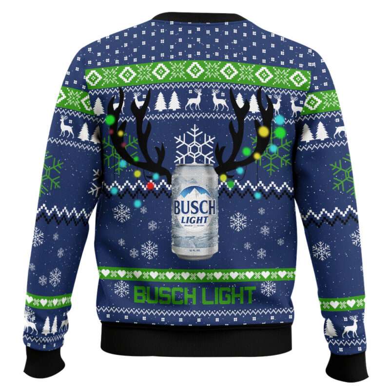 Alternative view of Busch Light Reindeer Ugly Christmas Sweater