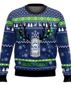 Busch Light Reindeer Ugly Christmas Sweater