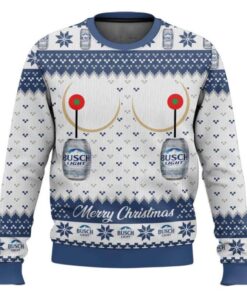 Busch Light Titties Funny Ugly Christmas Sweater