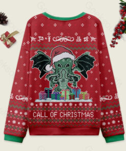 Alternative view of Call of Christmas Red Ugly Christmas Fuzzy Fleece Sweatshirt