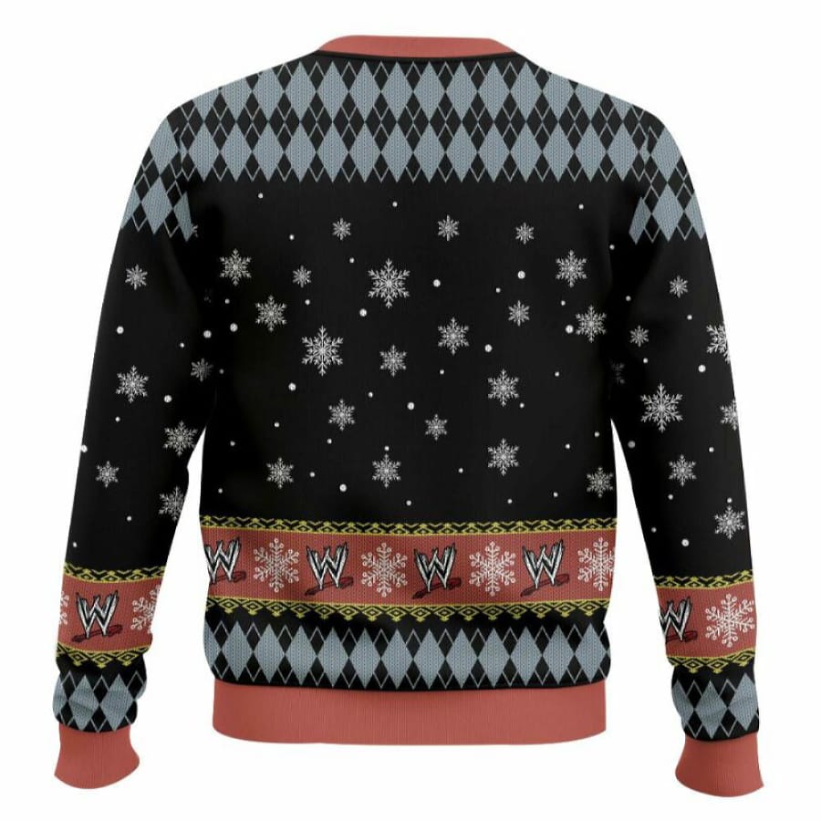 Alternative view of Can You Smell What The Rock Is Cooking WWE Ugly Christmas Sweater