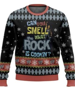 Can You Smell What The Rock Is Cooking WWE Ugly Christmas Sweater