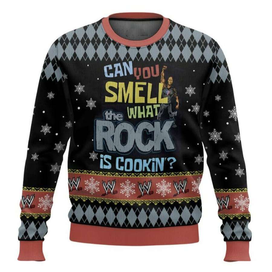 Can You Smell What The Rock Is Cooking WWE Ugly Christmas Sweater