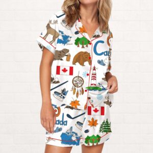 Canada Silky Satin Pajama Set